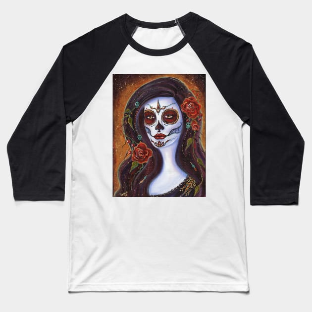 Day of the dead  Autumn Rose By Renee Lavoie Baseball T-Shirt by ReneeLLavoie